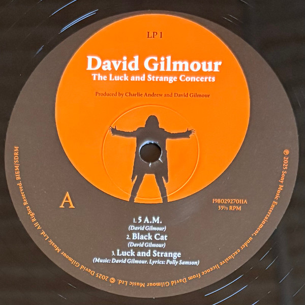 David Gilmour - The Luck And Strange Concerts (198029270112)