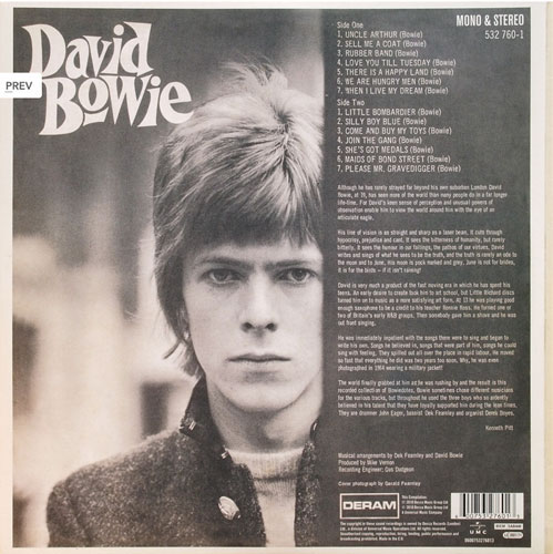 David Bowie - David Bowie (532 760-1)