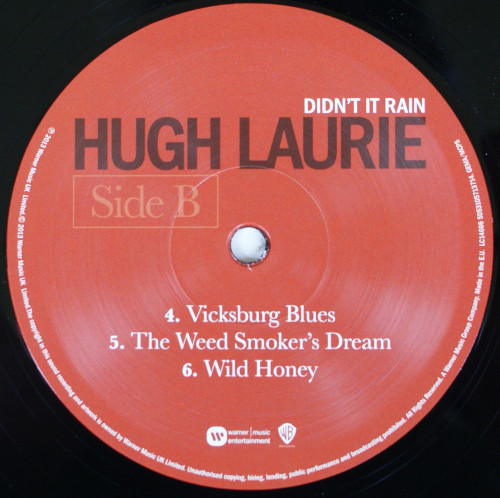 Hugh Laurie - Didn't It Rain (5053105713714)