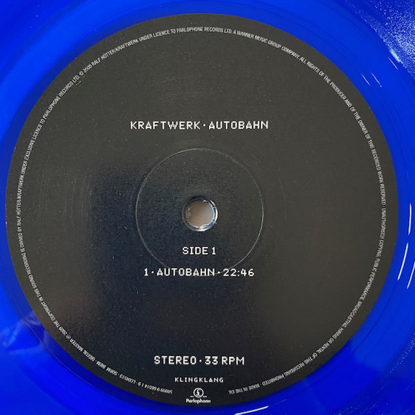 Kraftwerk - Autobahn [Blue Translucent Vinyl] (50999 9 66014 1 9)