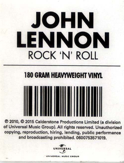 John Lennon - Rock and Roll (0600753571019)