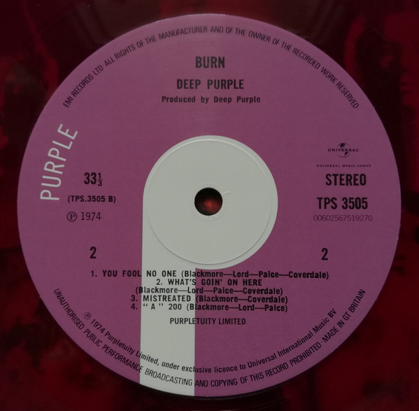 Deep Purple - Burn [Purple Vinyl] (602567519270)