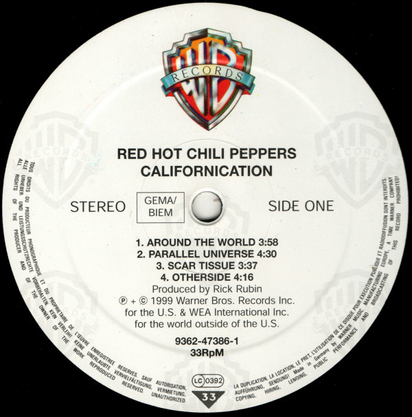Red Hot Chili Peppers - Californication (093624738619)