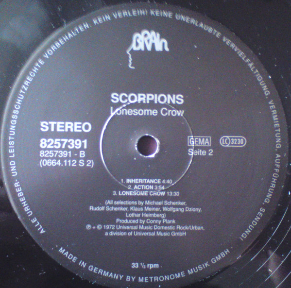 Scorpions - Lonesome Crow (825 739-1)