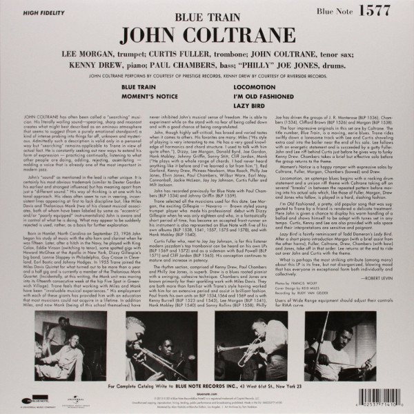 John Coltrane - Blue Train [Black Vinyl] (0602537714100)