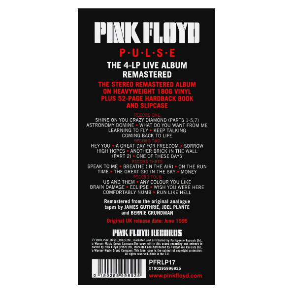Pink Floyd - Pulse [BoxSet] (PFRLP17)