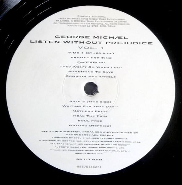 George Michael - Listen Without Prejudice Vol. 1 (88875145271)