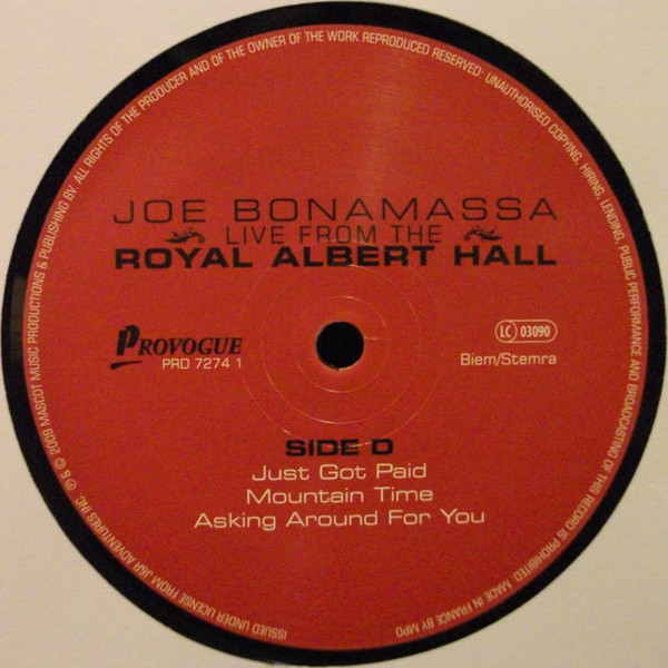Joe Bonamassa - Live From The Royal Albert Hall (PRD 7274 1)