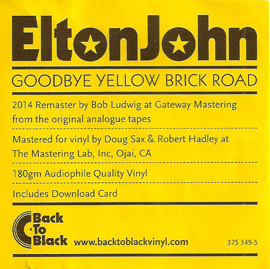 Elton John - Goodbye Yellow Brick Road (375 349-5)