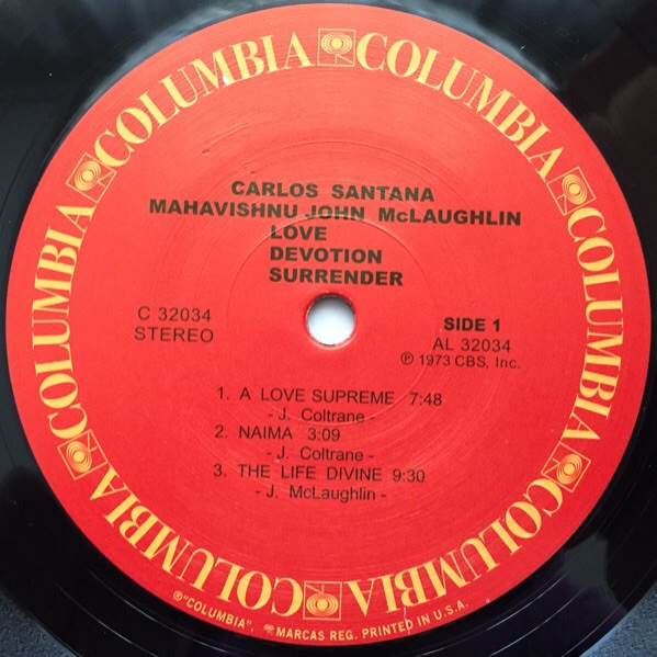 Carlos Santana & Mahavishnu John McLaughlin - Love Devotion Surrender (C 32034)