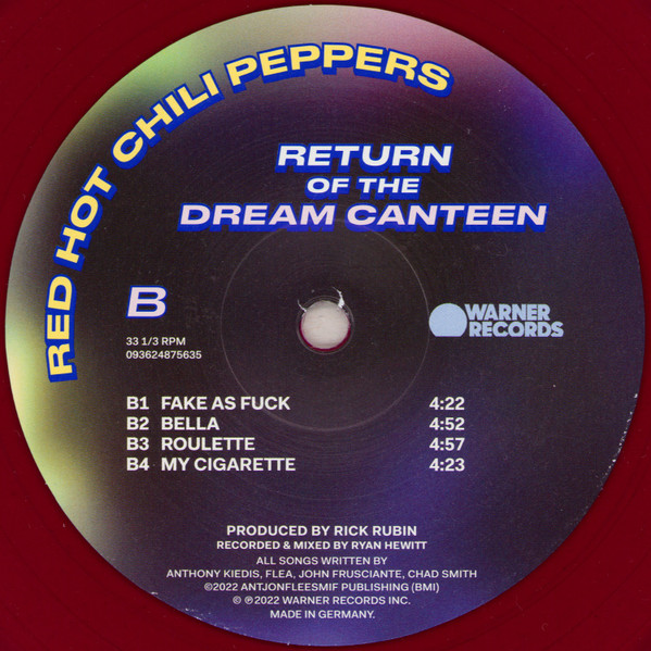 Red Hot Chili Peppers - Return Of The Dream Canteen [Violet Vinyl] (093624867371)