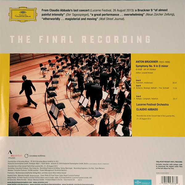 Claudio Abbado - Bruckner: Symphony No.9 (479 3976)