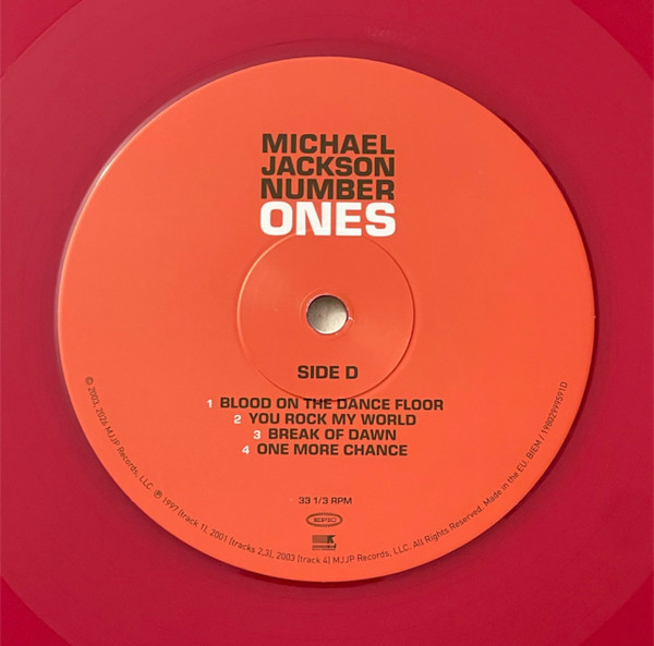 Michael Jackson - Number Ones [The Best Of ...] [Red Vinyl] (0199584107011)