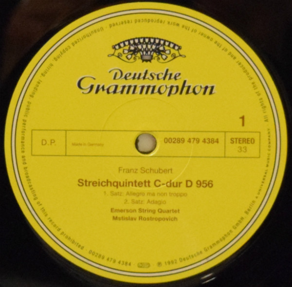 Mstislav Rostropovich - Emerson String Quartet - Schubert, Streichquintett C-Dur (00289 479 4384)