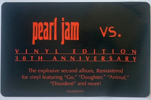 Pearl Jam - Vs. [Black Vinyl] [30th Anniversary Edition] (19658830051)