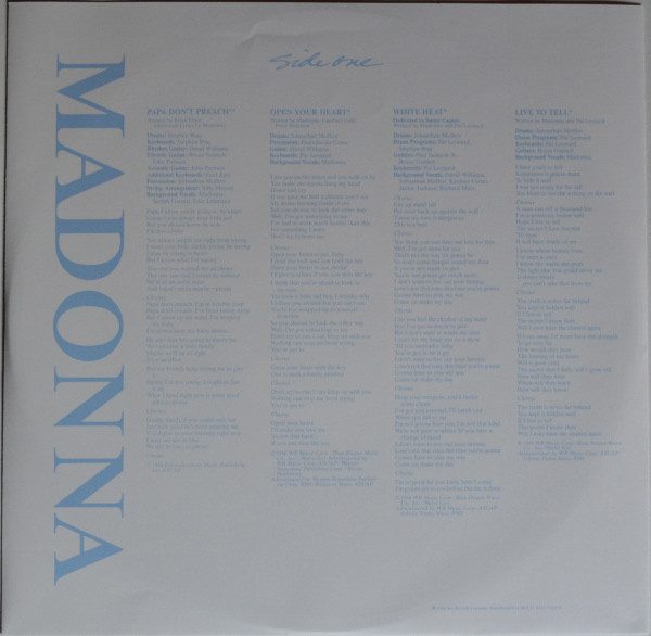Madonna - True Blue (8122-79735-8)