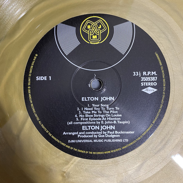 Elton John - Elton John [50th Anniversary Edition] [Gold Vinyl] (00602435093871)