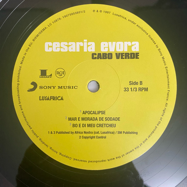 Cesaria Evora - Cabo Verde (0190758538518)