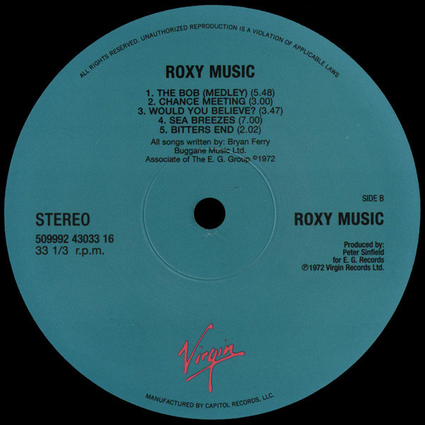 Roxy Music - Roxy Music (5099924303316)