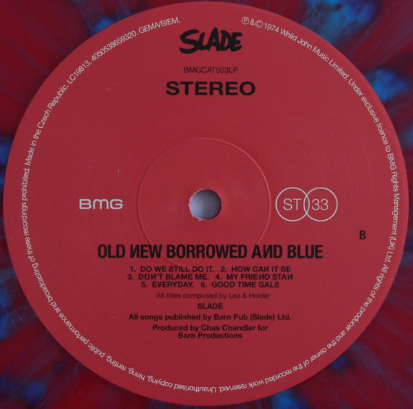 Slade - Old New Borrowed And Blue [Red and Blue Splatter Vinyl] (BMGCAT503LP)