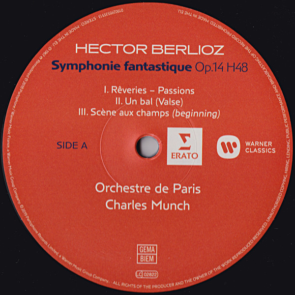 Charles Munch, Orchestre De Paris - Berlioz: Symphonie Fantastique (0190295535513)