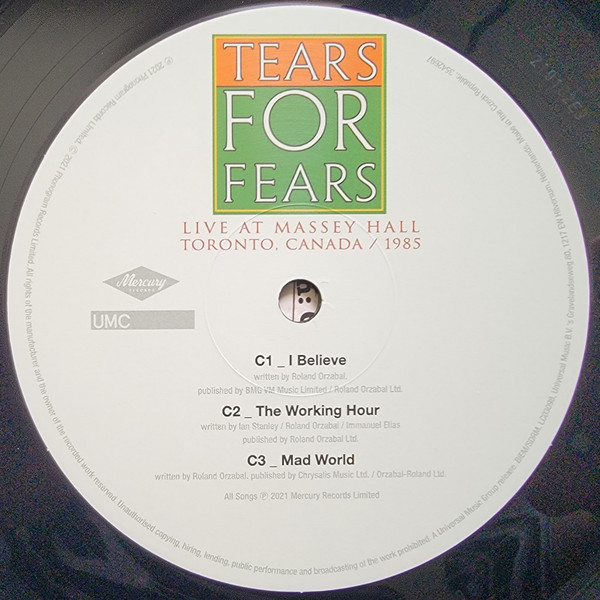 Tears For Fears - Live At Massey Hall Toronto, Canada / 1985 (3542695)