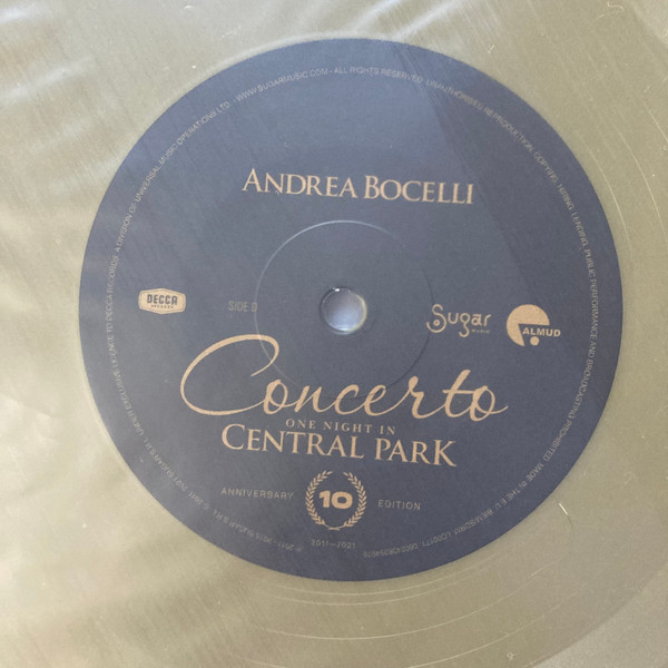 Andrea Bocelli - Concerto (One Night In Central Park) [10th Anniversary Edition] [Gold Vinyl] (60254719365)