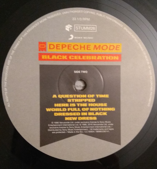 Depeche Mode - Black Celebration (88985336741)