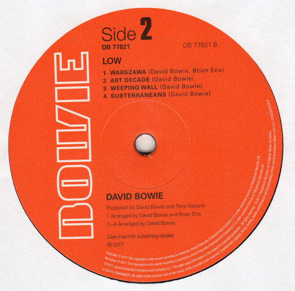David Bowie - Low (0190295842918)