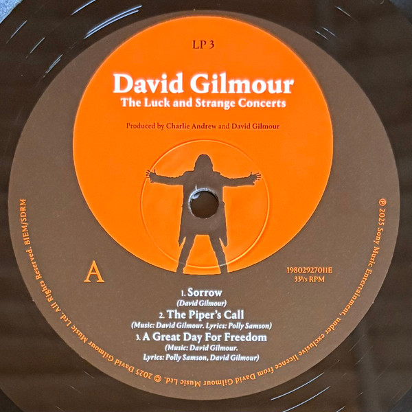 David Gilmour - The Luck And Strange Concerts (198029270112)