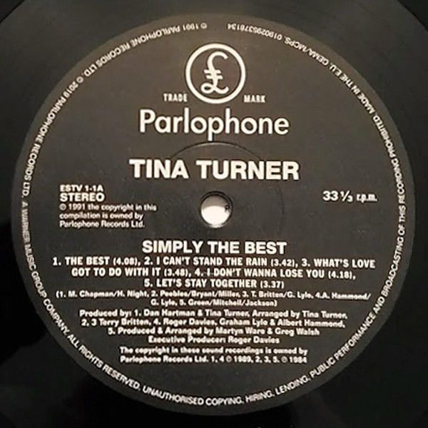 Tina Turner - Simply The Best (0190295378134)
