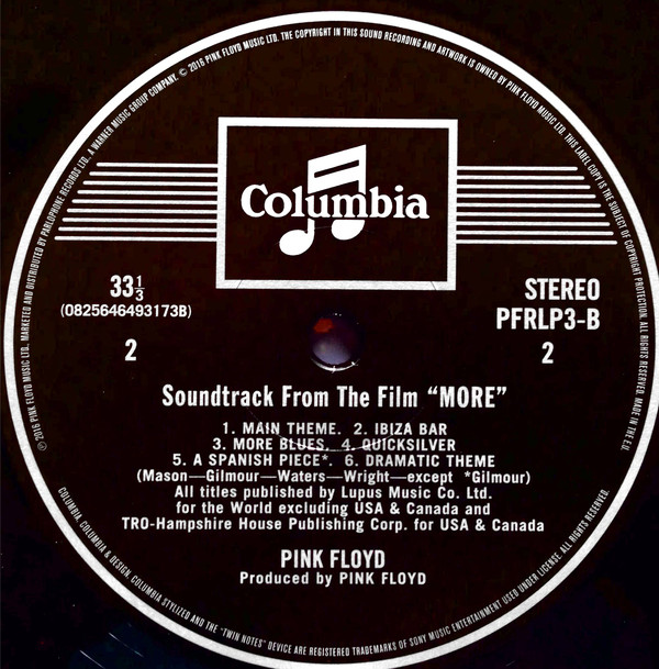 Pink Floyd - Soundtrack From The Film "More" (PFRLP3)