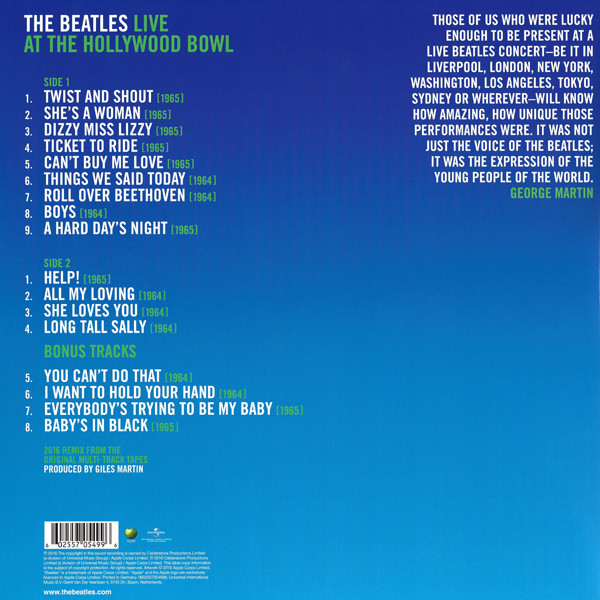The Beatles - Live At The Hollywood Bowl (0602557054996)