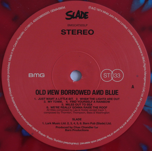 Slade - Old New Borrowed And Blue [Red and Blue Splatter Vinyl] (BMGCAT503LP)