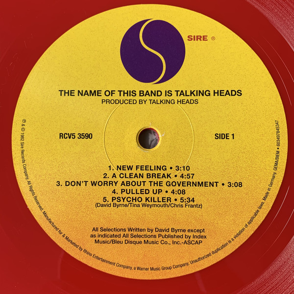 Talking Heads - The Name Of This Band Is Talking Heads [Red Vinyl] (RCV5 3590)