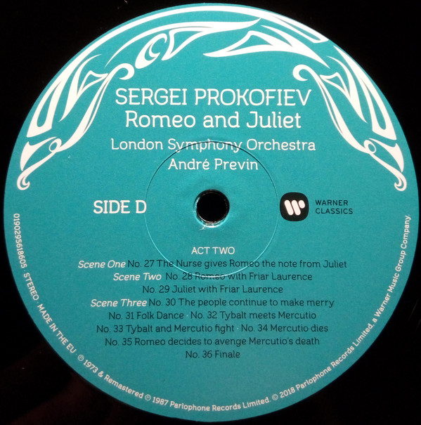 Andre Previn, London Symphony Orchestra - Prokofiev: Romeo And Juliet [The Complete Ballet, Op. 64] (0190295618605)