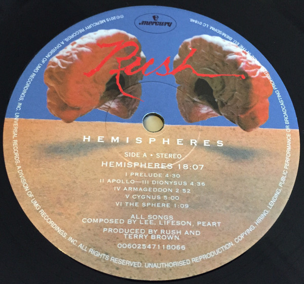 Rush - Hemispheres (00602547118066)