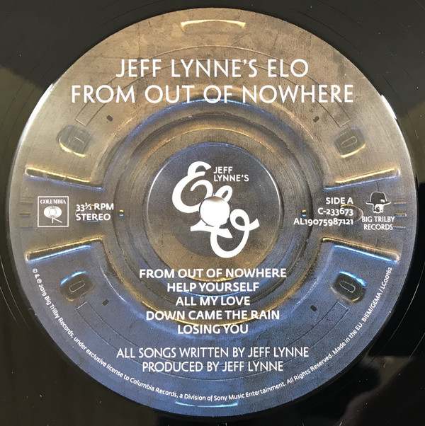 Jeff Lynne's ELO - From Out Of Nowhere [Black Vinyl] (19075987121)