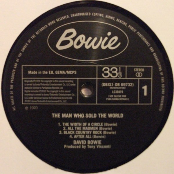 David Bowie - The Man Who Sold The World (0825646287383)