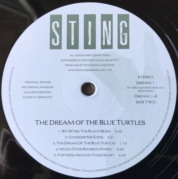 Sting - The Dream Of The Blue Turtles (0082839375016)