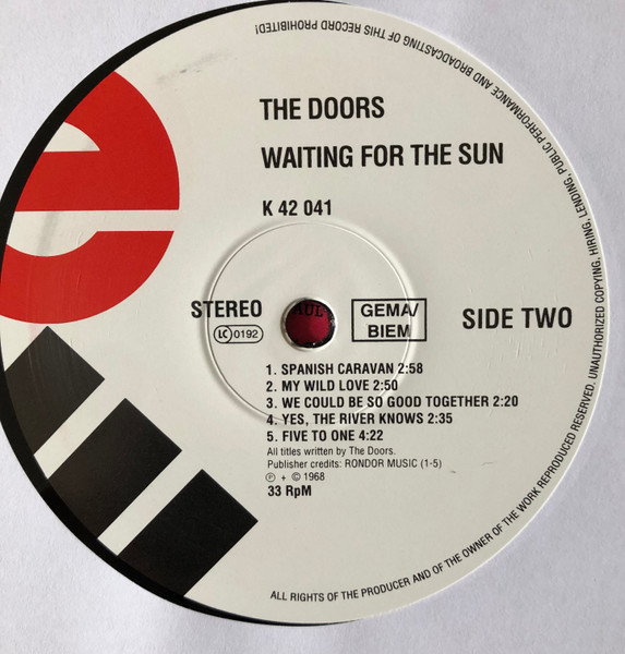 The Doors - Waiting For The Sun (42 041)