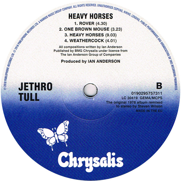 Jethro Tull - Heavy Horses [Steven Wilson Stereo Remix] [40th Anniversary Edition] (0190295757311)