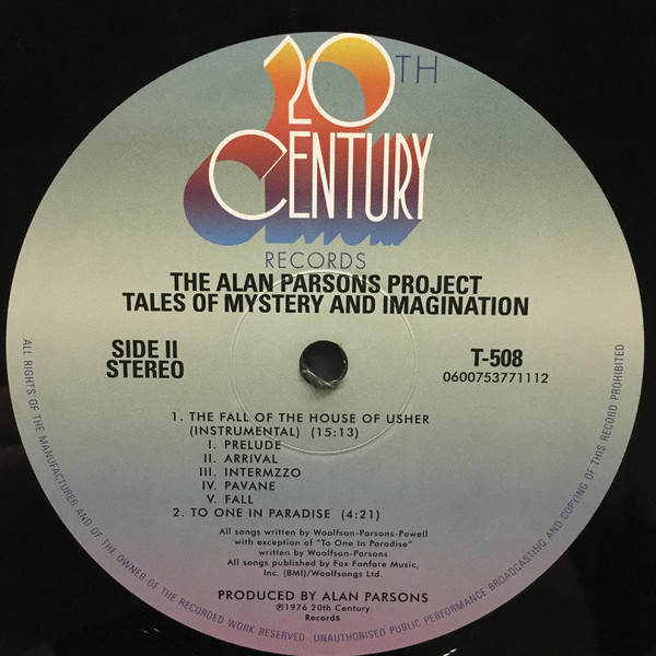 The Alan Parsons Project - Tales Of Mystery And Imagination (0600753771112)