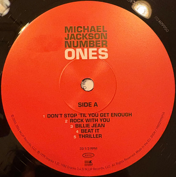 Michael Jackson - Number Ones [The Best Of ...] [Black Vinyl] (0198029995916)
